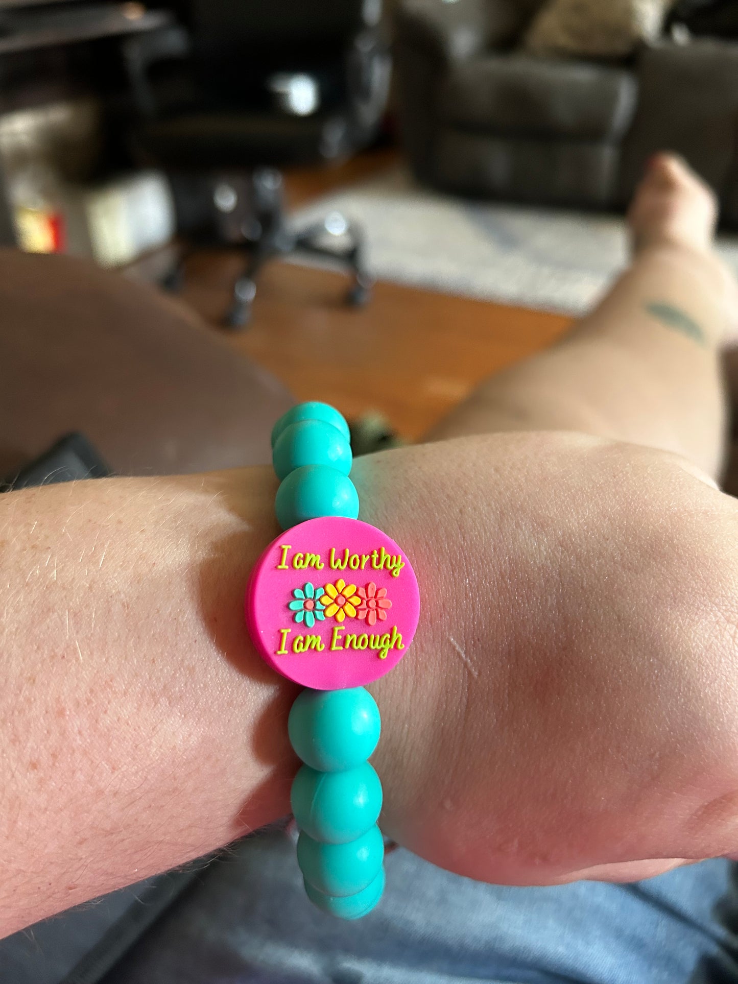 I am worthy I am enough wristlet