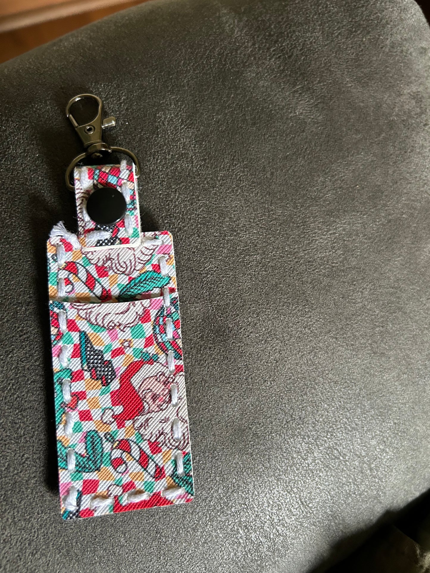 Santa and Candy Canes Chapstick Holder