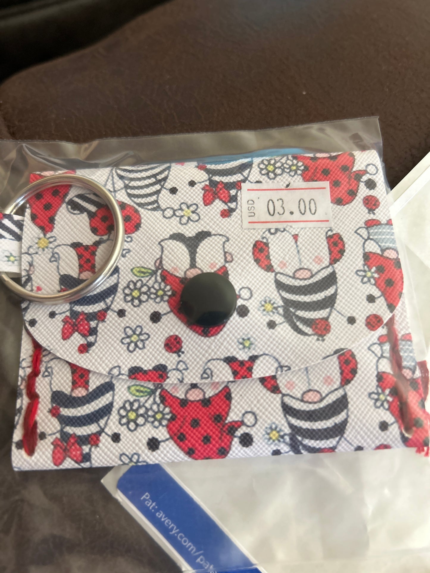 Ladybug gnomes coin purse