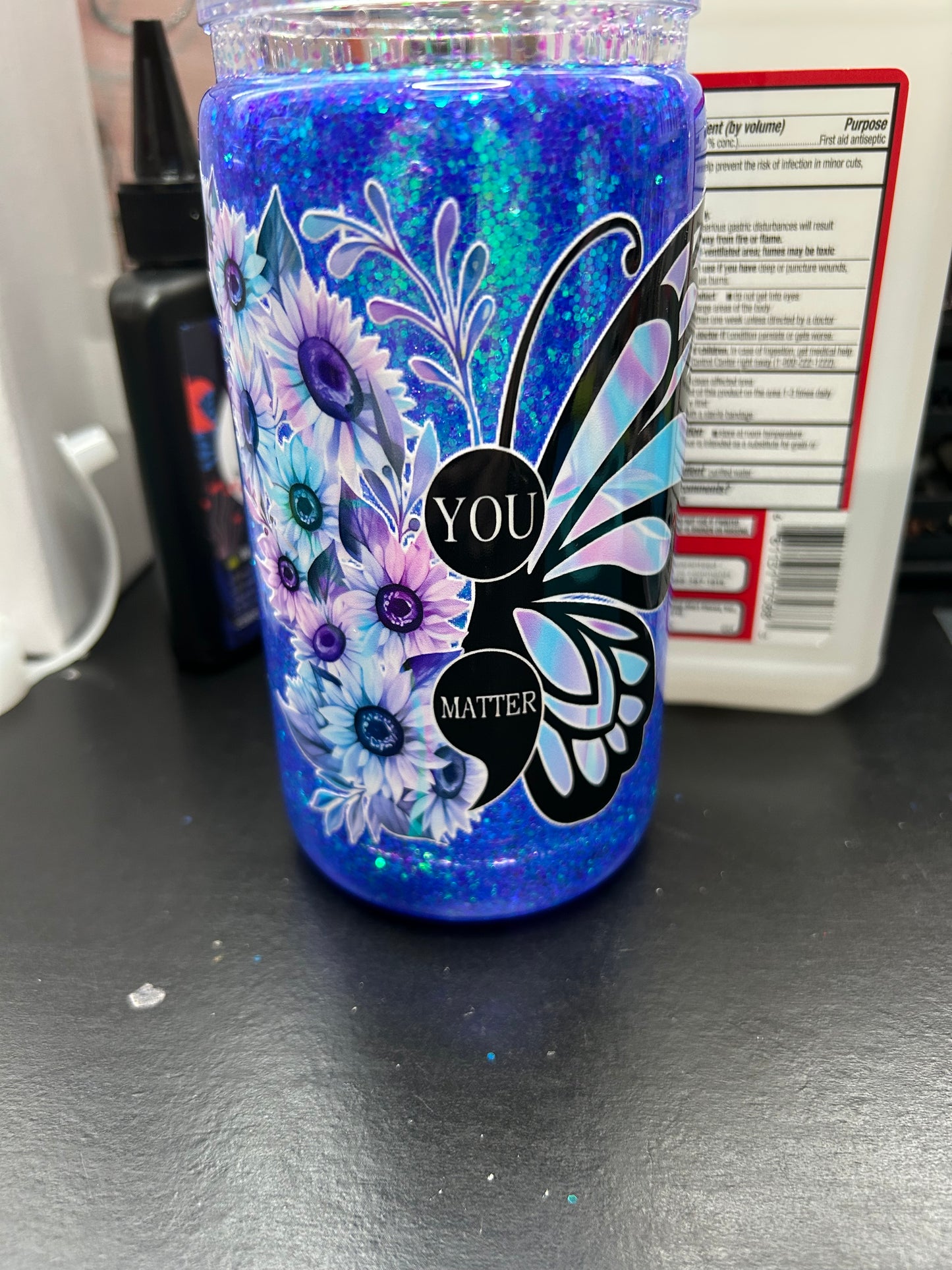 You Matter 16oz Snow Globe Tumbler