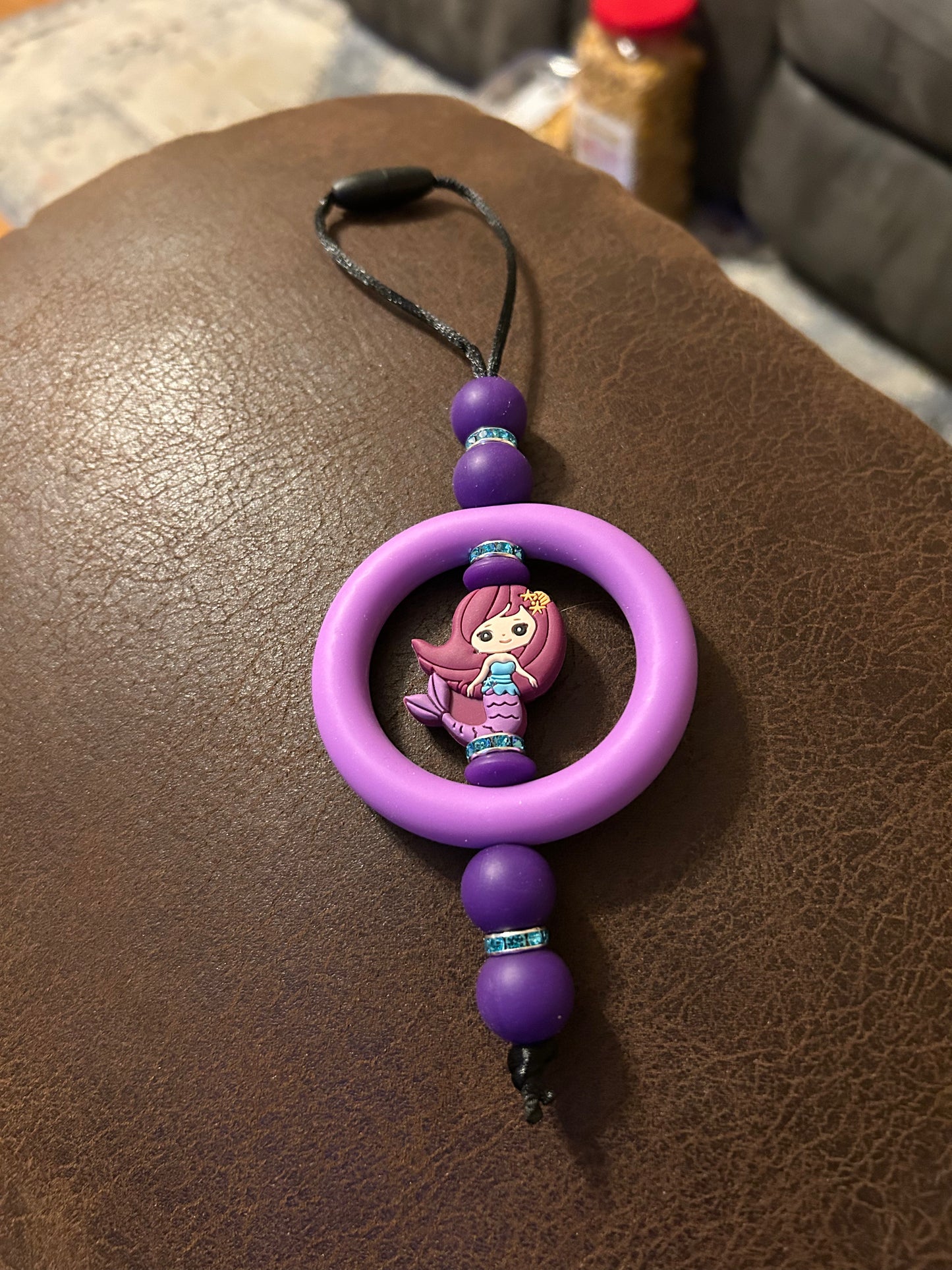 Purple Mermaid Car Charm