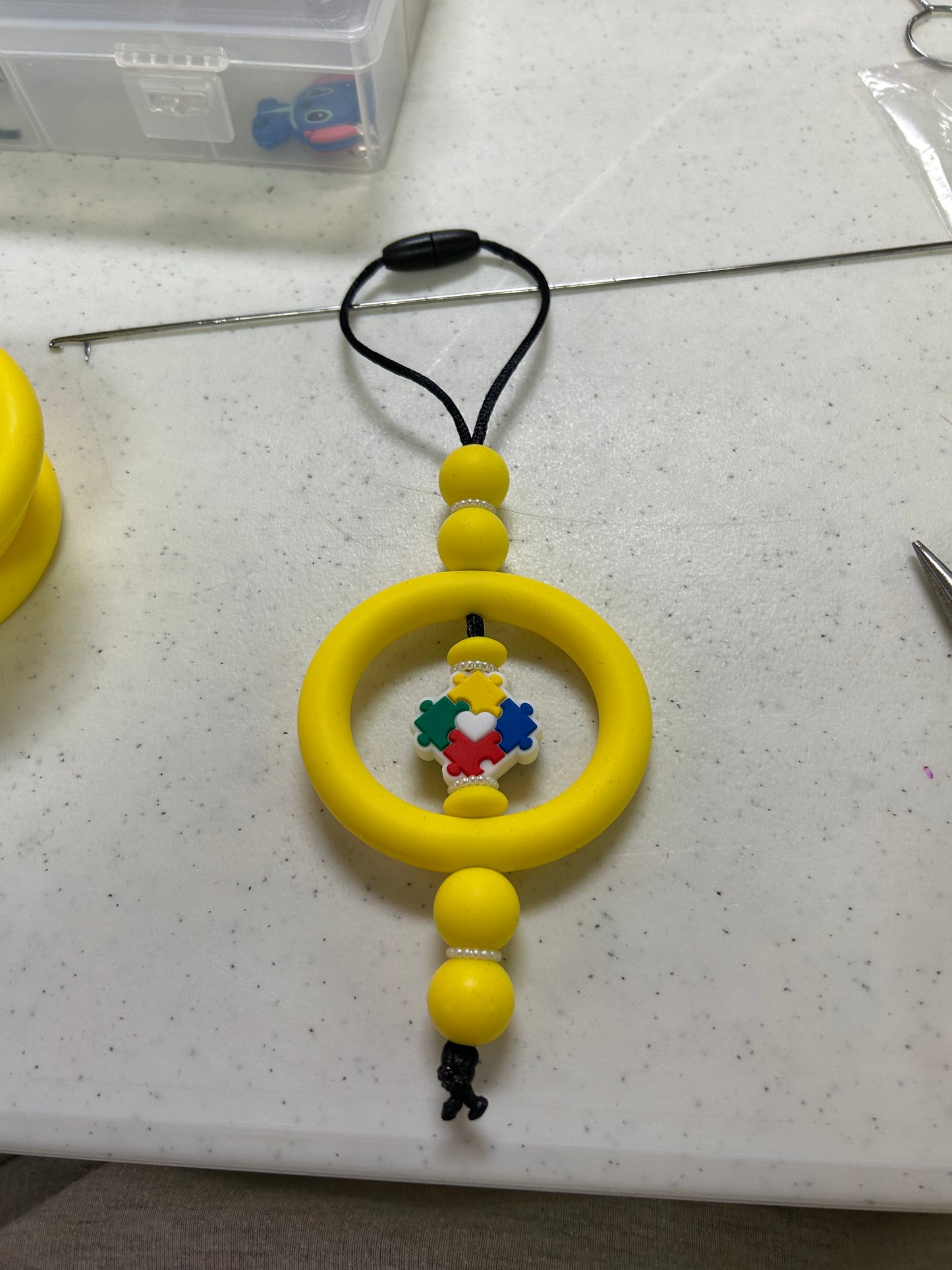 Autism Puzzle Piece Car Charm