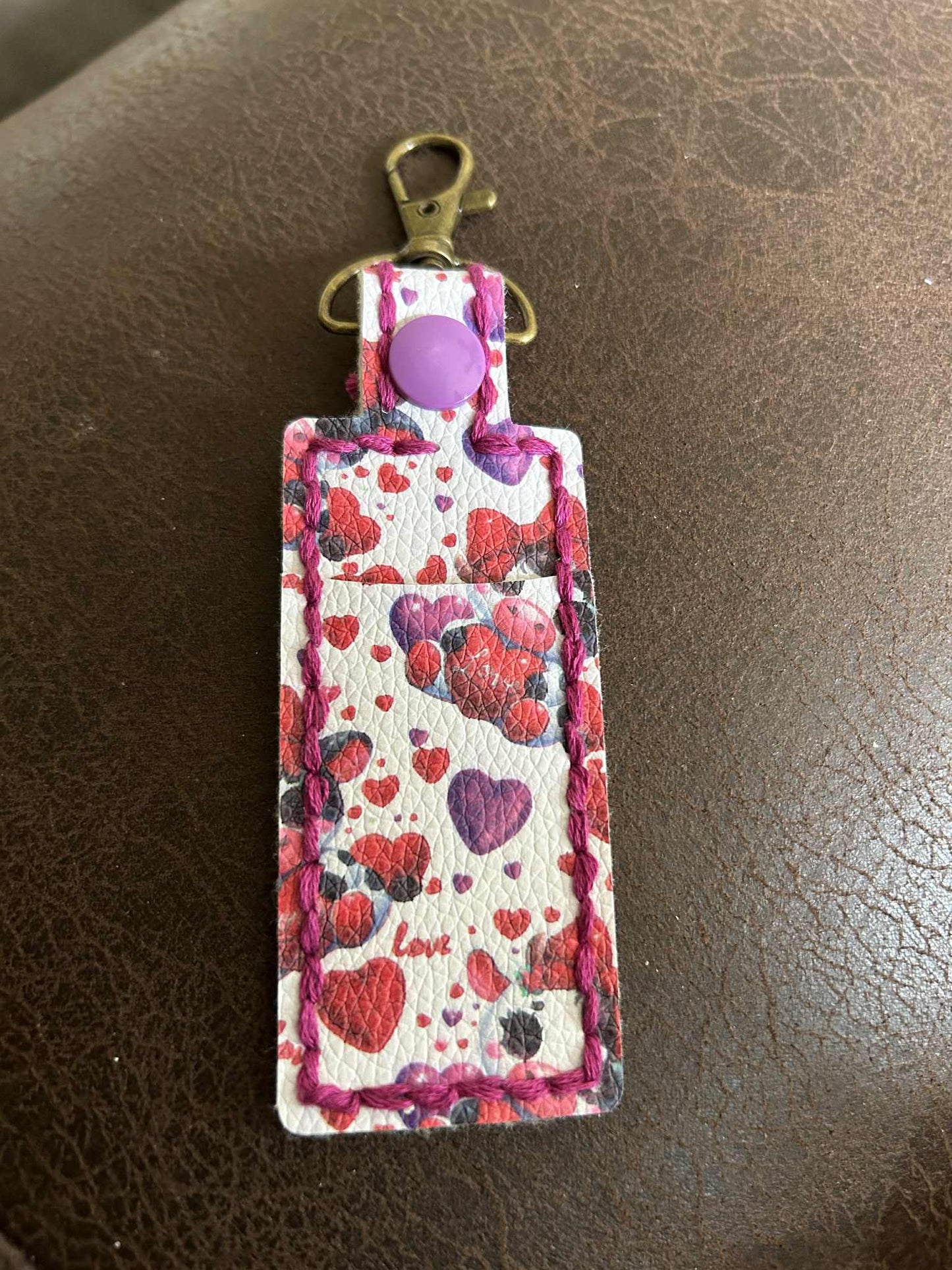 Cow and Hearts Chapstick Holder