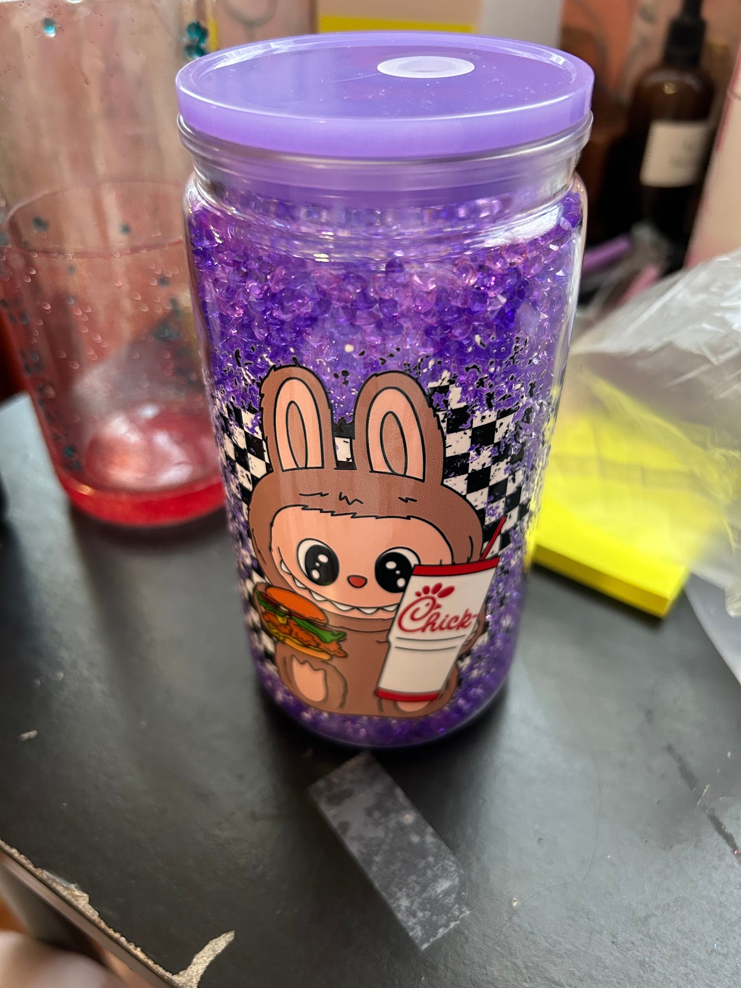 Lafufu 16oz Snow Globe Tumbler