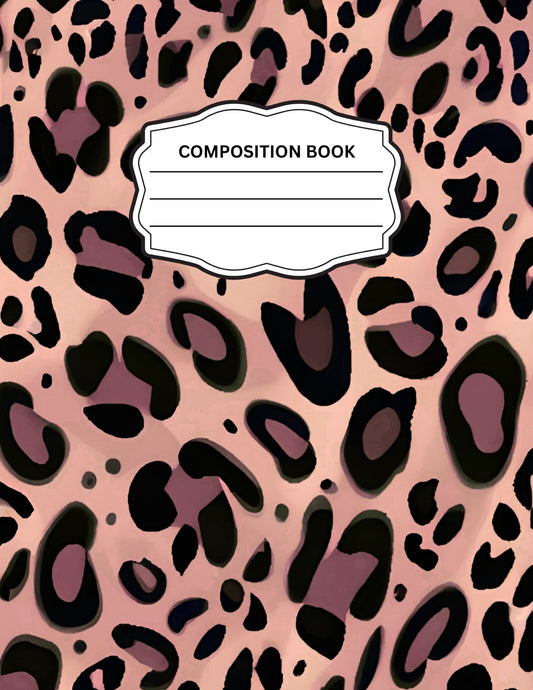 Leopard Print 12 Composition Notebook