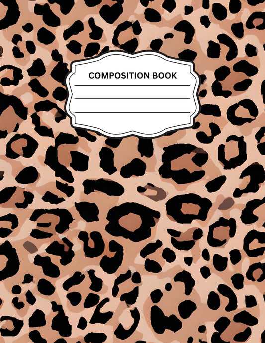 Leopard Print 13 Composition Notebook