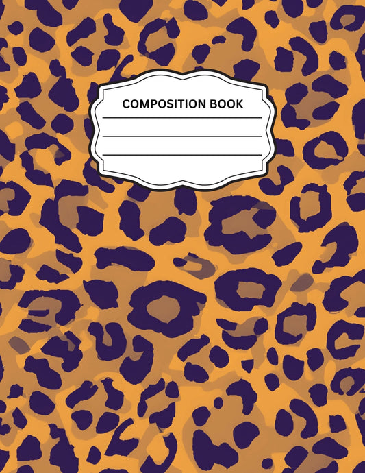 Leopard Print 14 Composition Notebook