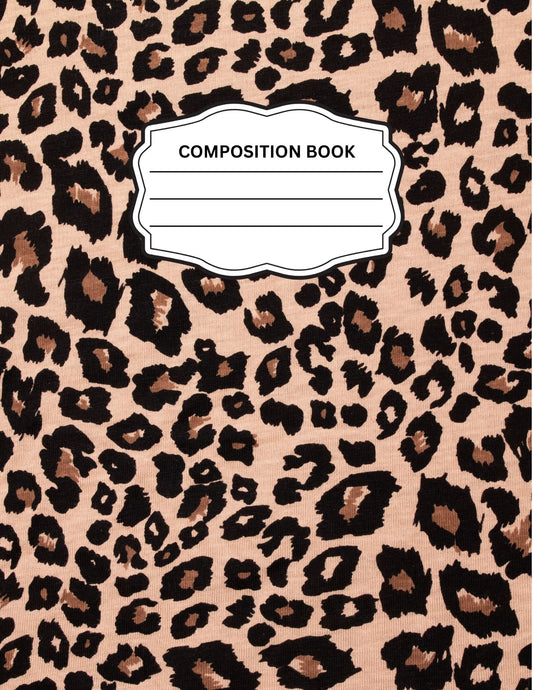Leopard Print 3 Composition Notebook
