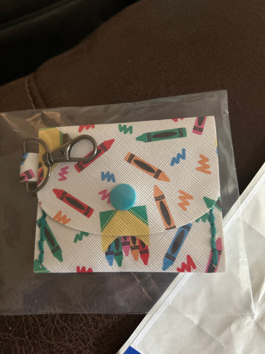 Box of crayons coin purse
