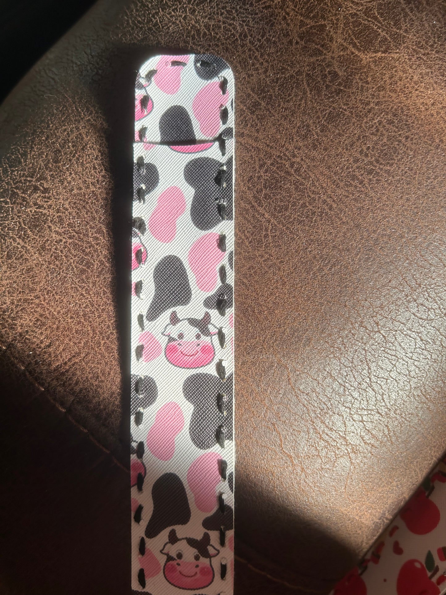 Cow Print Nail File Holder