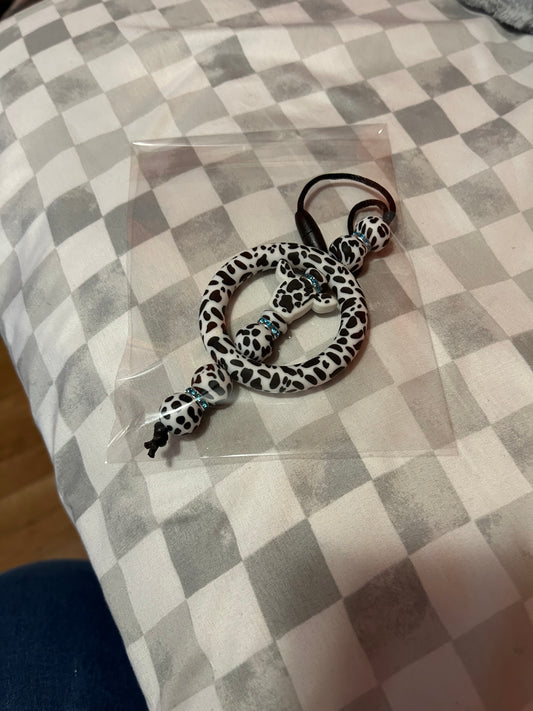 Black Cow Head Car Charm