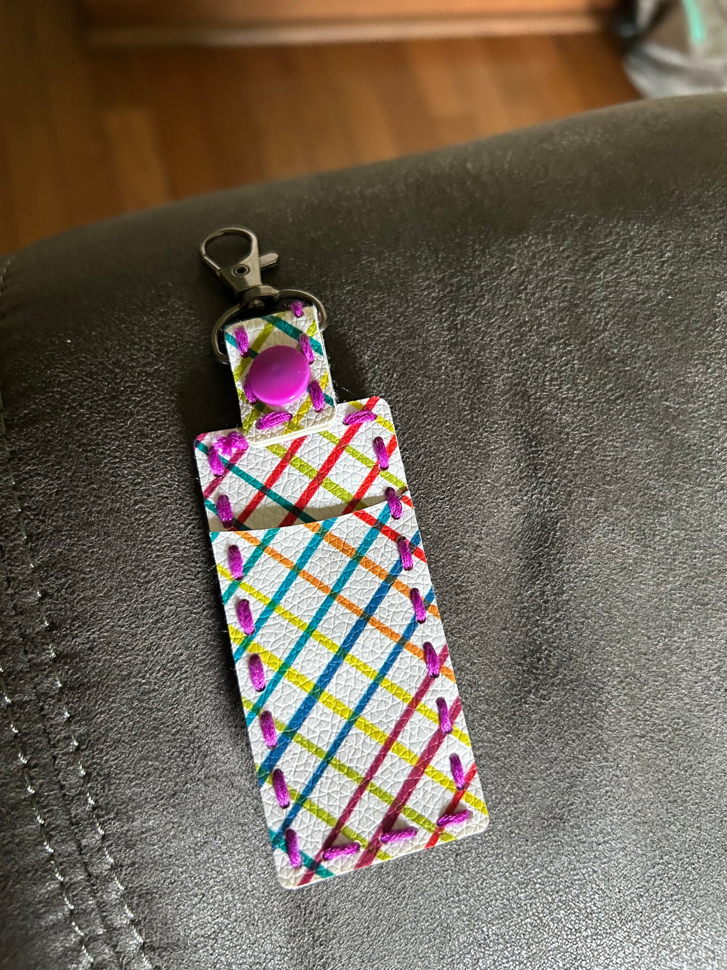 Stripes 2 Chapstick Holder