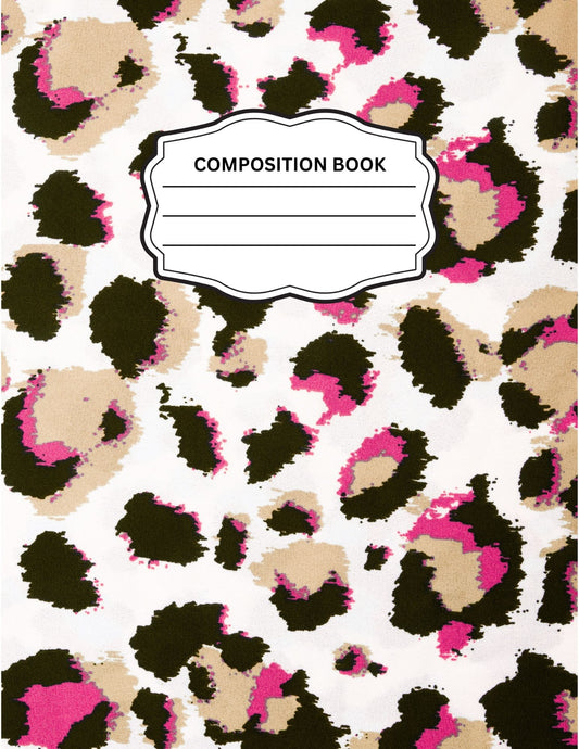 Leopard Print 5 Composition Notebook