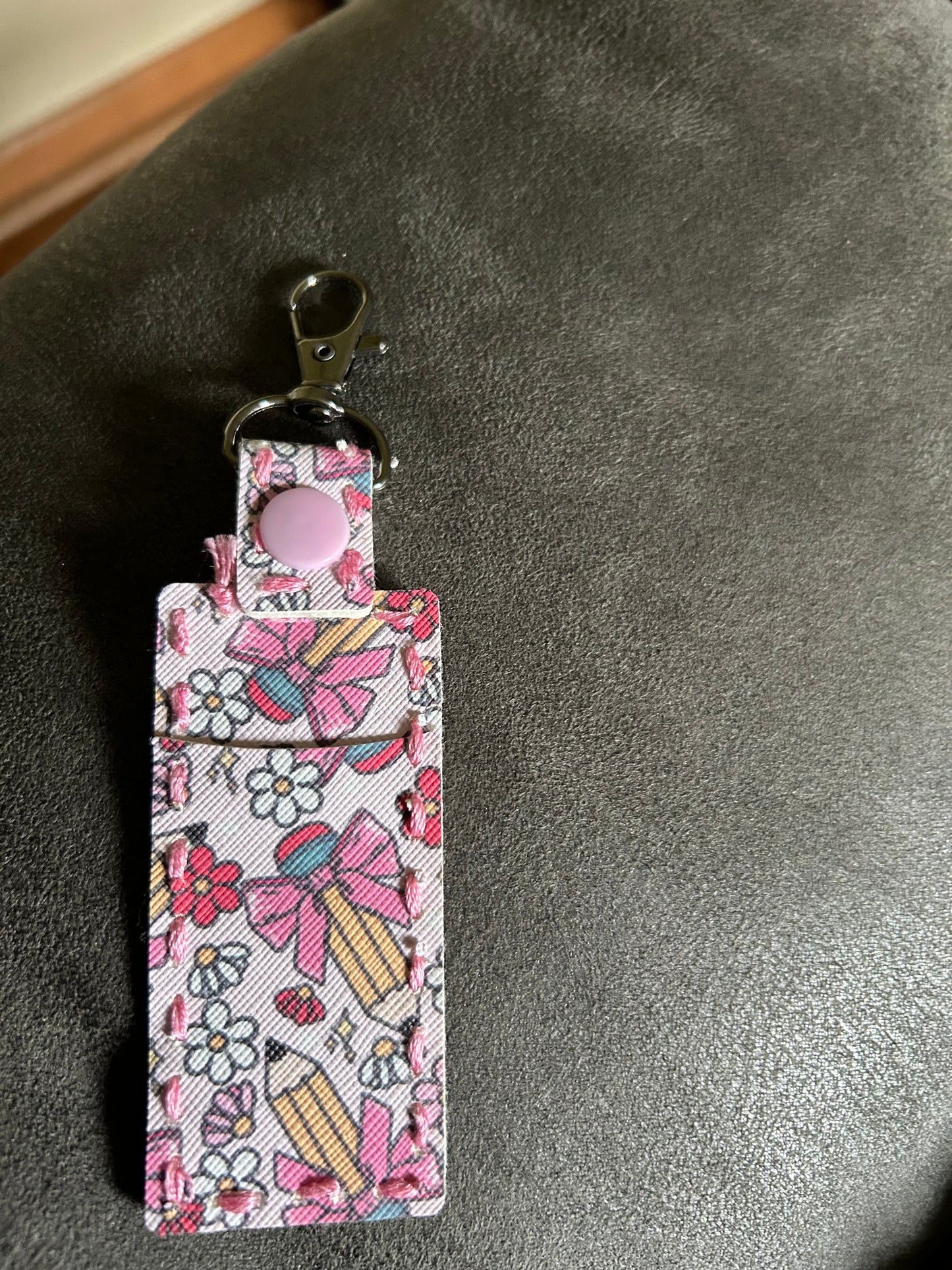 Pencil and Bows Chapstick Holder