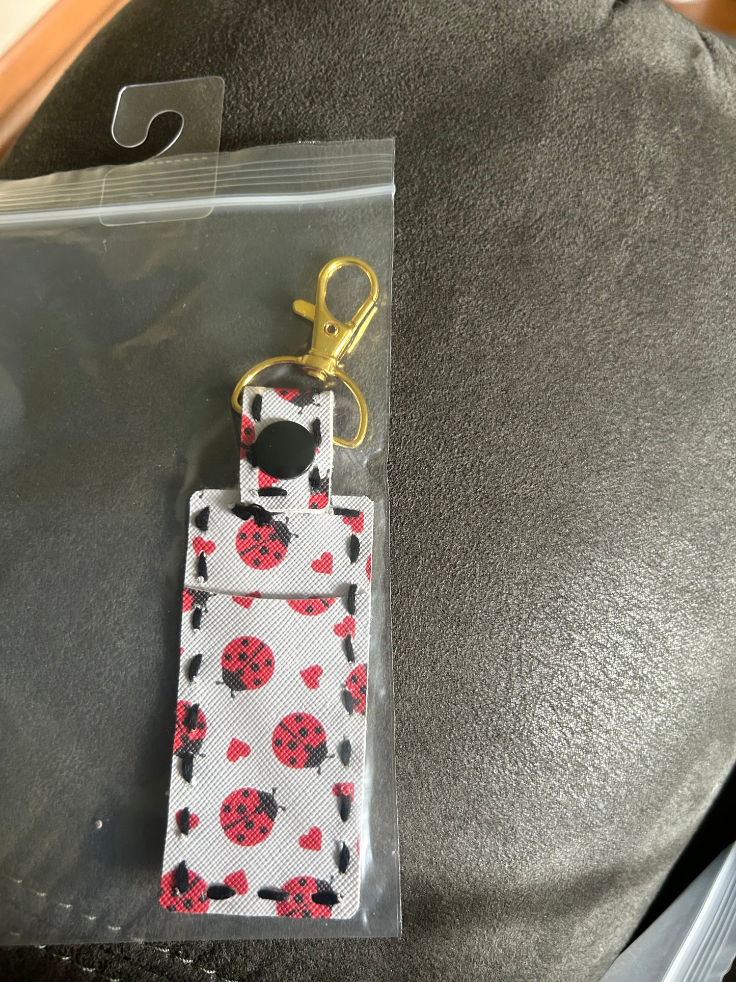 Lady Bug Chapstick Holder