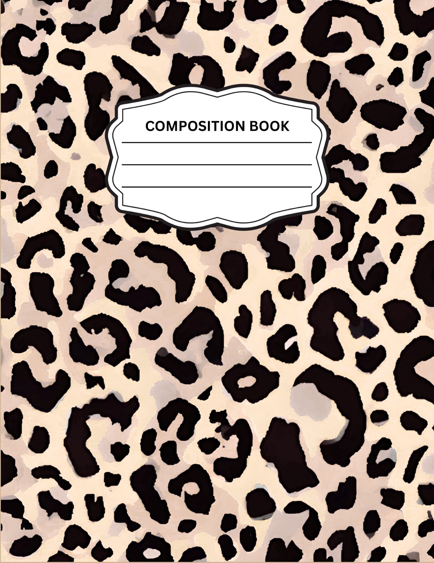 Leopard Print 7 Composition Notebook