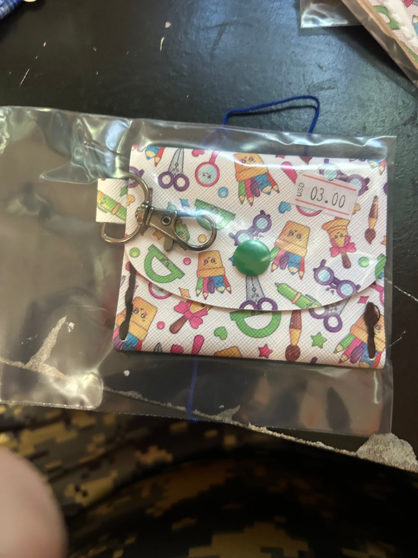 School supplies 2 coin purse