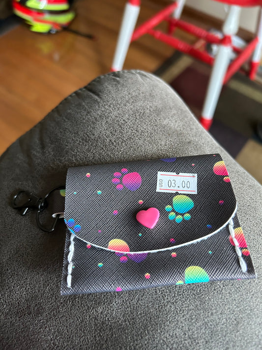 Paw print coin purse