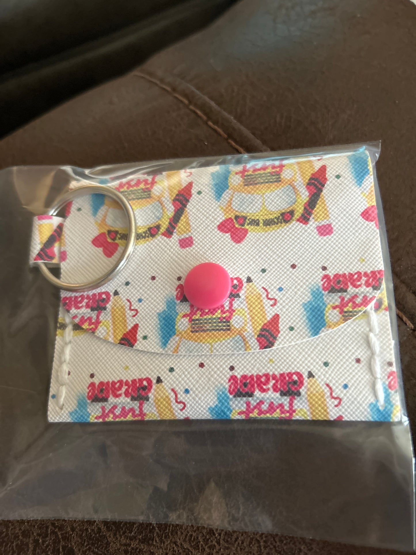 School bus coin purse