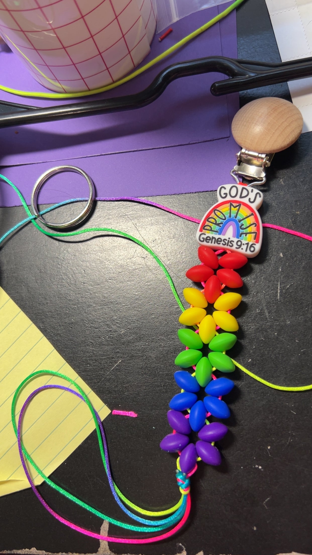 God’s promise pacifier clip