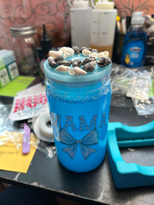 Mama Decal 16oz Snow Globe Tumbler