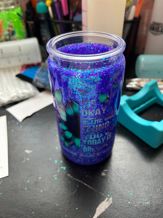 Suicide Awareness 16 oz Snow Globe Tumbler