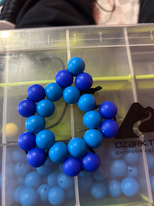 Primary and Royal blue beaded turtle