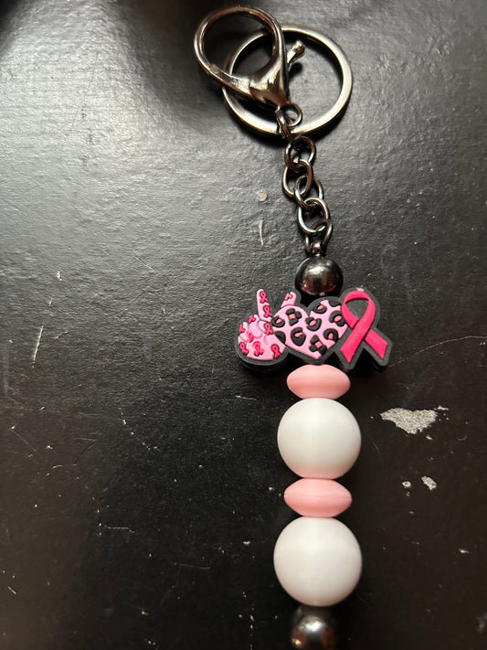 Breast cancer awareness keychain bar