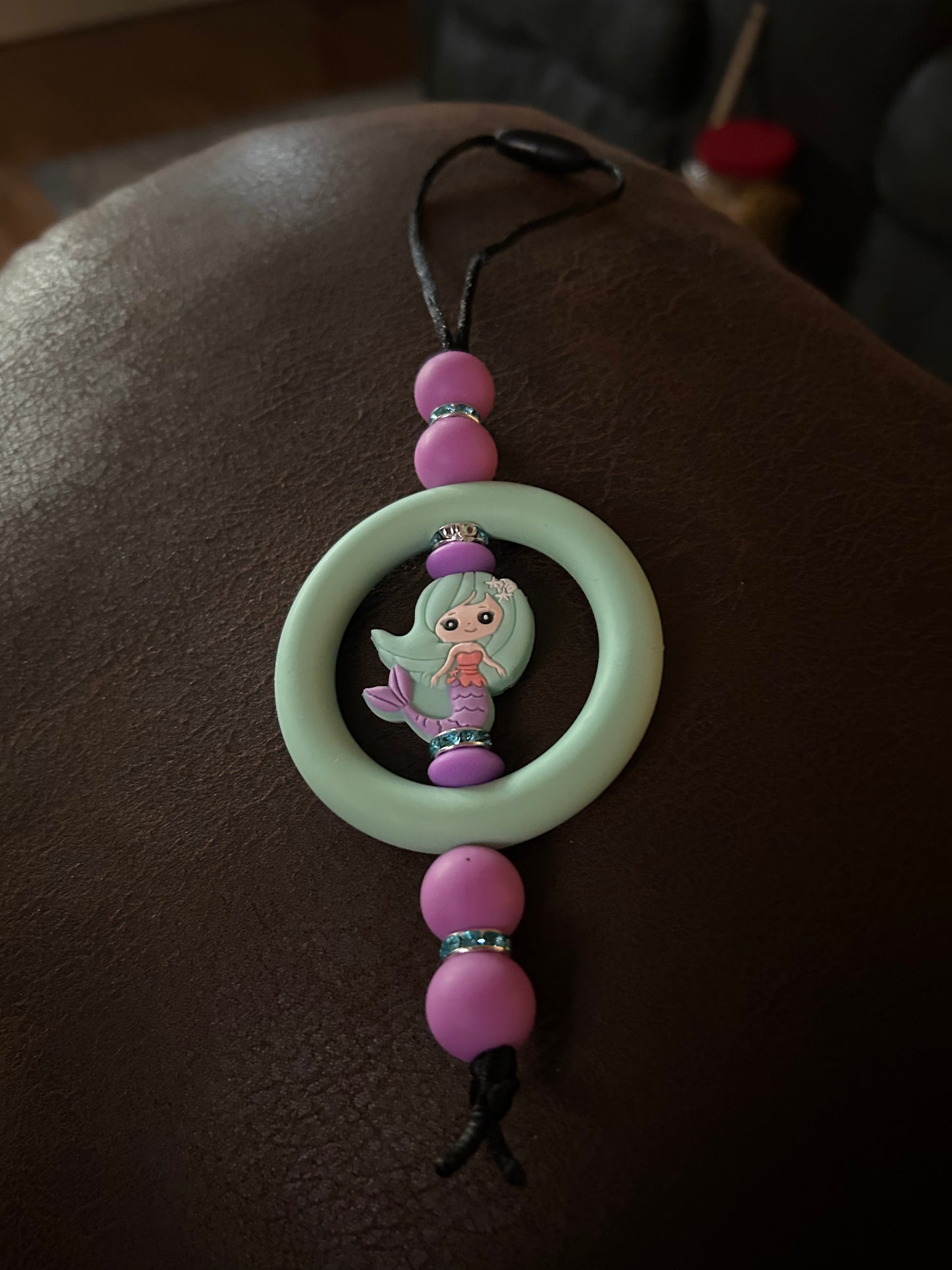 Light Purple and Mint Green Mermaid Car Charm