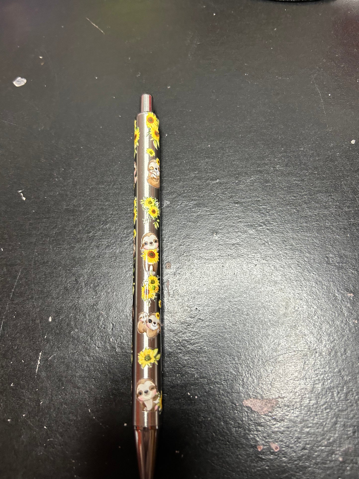 Sloth and Sunflowers Ink Pen