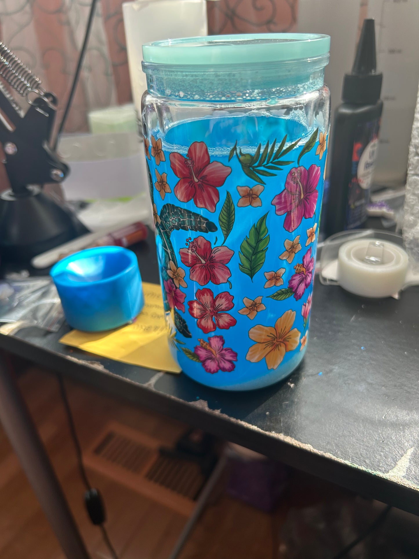 Sea Turtle 16oz Snow Globe Tumbler