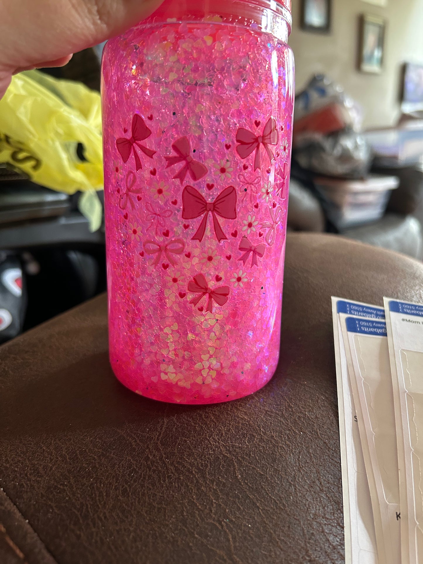 Pink Bow Heart