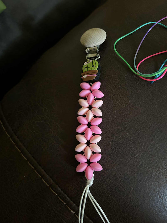 Baby Cactus pacifier clip